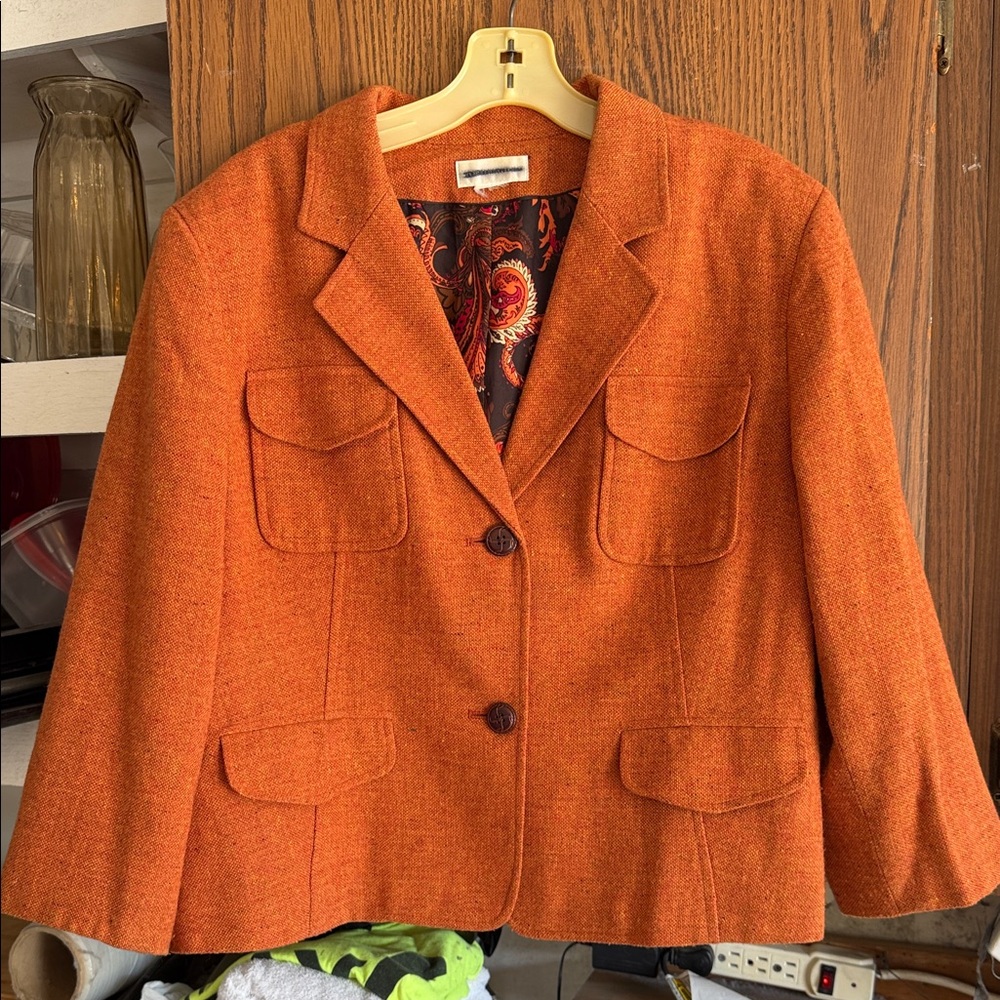 Women's Orange Blazer